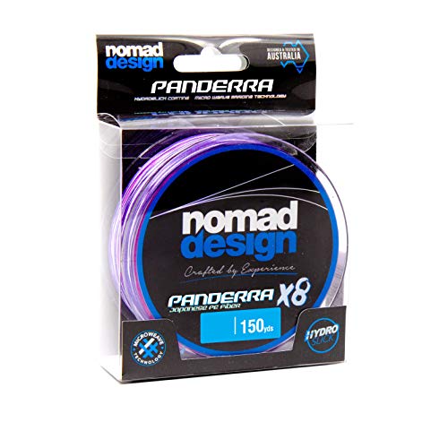 Nomad Design PANDERRA Cyan X8 Braid, Premium PE Fiber Fishing Line with Micro Weave Technology, Hydroslick Coating, and Increased Casting Distance. - style: 20 Pound, 150 Yards