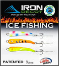 IRON DECOY Spoon Fishing Lures 3-Pack, Multi-Species Metal Spoons for Trout, Walleye, Bass, Salmon, Pike, Ice Fishing & Trolling, Vibrating Spoon Lure Kit - color: Ice Pack #1, 1/12 oz