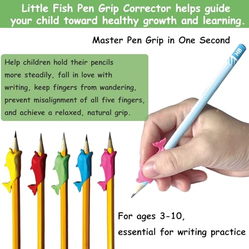 30 Pcs Pencil Grips for Kids Handwriting, Ergonomic Training Tool | Writing Practice Grippers for Beginners, Posture Correction Tool for Daycare Homeschool Supplies