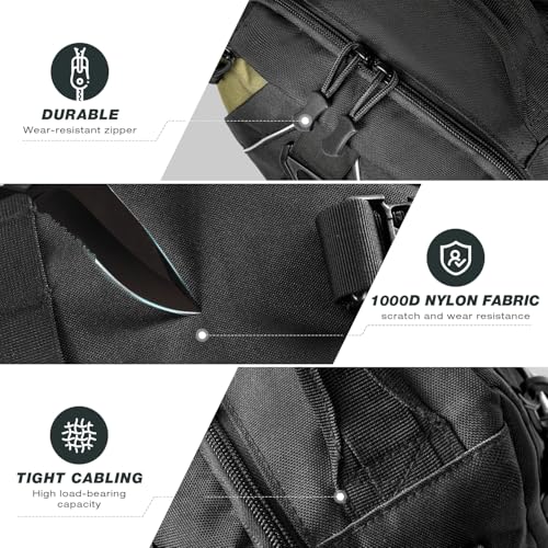 Ghosthorn Fishing Backpack Waterproof Tackle Bag Sling Bag Gift - color: Black, size: Large