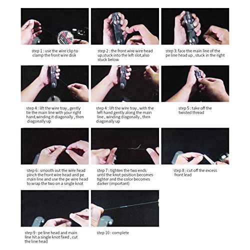 Electric Lure GT Knotter - Professional Fishing Tool, Quick Fishing Knot Tying Tool, Automatic Knotting Machine Tying Device Fishing Hook Tier Knots Lure Tool for Fishing Lovers - color: Battery, Black