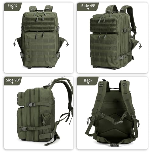 LUPU TACTICAL Backpack for Men and Women 45L ，Army Green