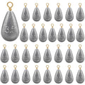 30pcs Bass Casting Drop Shot Sinker Weights Lead Bell Fishing Weights Sinkers with Brass Swivel for Catfish Saltwater Freshwater - size: 1/8oz-30pcs