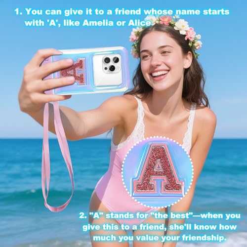Waterproof Phone Pouch Floating, IPX68 Waterproof Phone Case for Beach Kayak Cruise Essentials, Dry Bag for iPhone 17 16 15 Pro Max Samsung S26 S25 S24, Up to 7", Iridescent Pink Letter - color: Iridescent Pink Letter