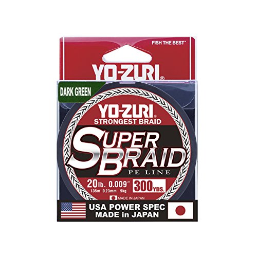 Yo-Zurisuperbraid-and-Braided-Fishing-line - color: Dark Green, size: 20 lb