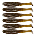 6th Sense – Party Paddle 4.3" – Saltwater Swimbait – Inshore Fishing – Redfish/Trout/Snook – Paddle Tail Soft Plastic - color: Shrimp Burst