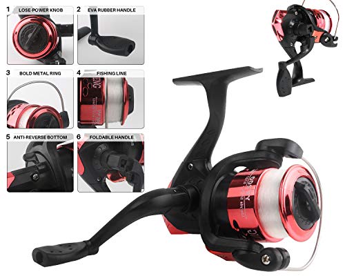 Telescopic Fishing Rod Reel Combo 2pcs 5.9FT/6.89FT Collapsible Fishing Pole Spinning Reel Lures Tackle Bag All-in-one Fishing Gear Fishing Rod Kit for Beginner Youth Adults Kids