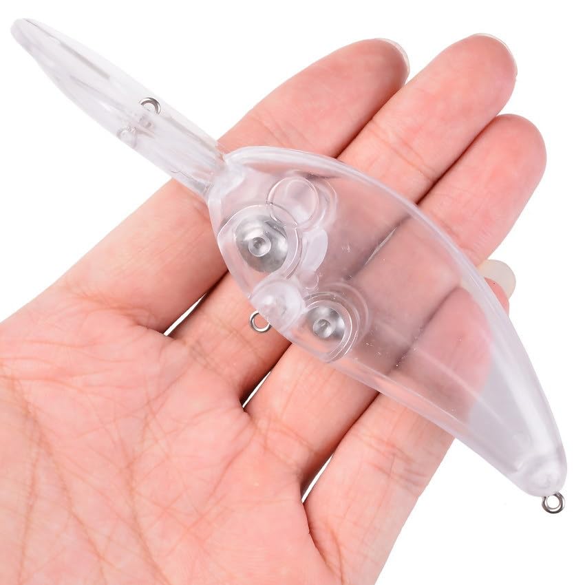 5pcs (4.9 in 0.85oz) Minnow Lure Blanks - Large Lip Deep Diving Crankbait Bodies, Unpainted Baits for Saltwater Fishing, Ideal for Lure Making Angler Gift