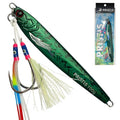 Pristis Angel Wings Vertical Jig, Saltwater Freshwater Fishing Lure for Tuna Grouper Cod Largemouth Striped Bass, Jigging Rod Metal Spoon Speed Pitch Fast Long Casting Sink, Deep Sea Fish - color: Hunter green, size: 3.5oz / 100g