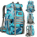 45L Hiking Backpack Waterproof Travel Backpack Lightweight Outdoor Daypack Camping Backpack for Men Women (Blue Camo) - color: Blue Camo