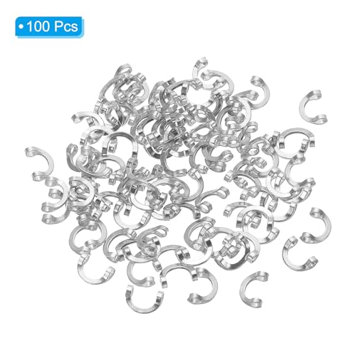 PATIKIL Fishing Spinner Clevis, Easy Spin U-Shaped Brass Links for Lure Fishing Spoon Spinnerbait Inline Parts Accessory - color: Silver Tone, size: 0.24"