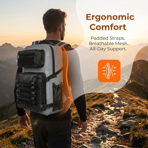 Miramrax Dry Bag Waterproof Backpack 30L Tactical Backpack for Kayaking Hiking Boating Paddle Boarding Fishing Travel Camping Beach Floating Dry Bag for Men Women (Grey) - color: Grey