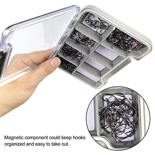 EUPHENG Barbless Fly Fishing Hooks Dry Nymph Wet Shrimp Jig Hooks for Fly Tying Assorted with Waterproof Hook Box - style: 9251-shrimp & Pupa Fly Hooks Qty 200