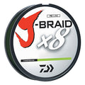 Daiwa J-Braid 300M 8-Strand Woven Round Braid Line - color: CHARTREUSE, size: 20 lb