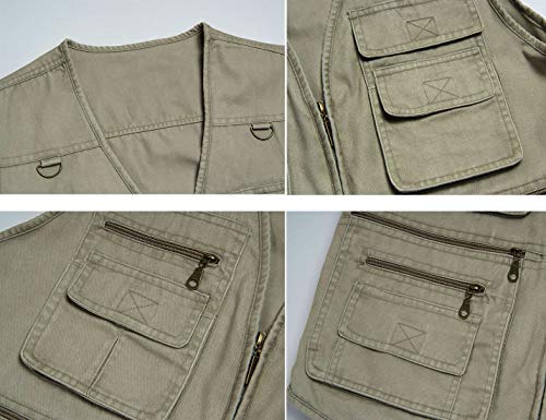 Flygo Men's Vest Plus Size 16 Pockets Leisure Outdoor Lightweight Fishing Photo Journalist Vest - color: Blue, size: Small