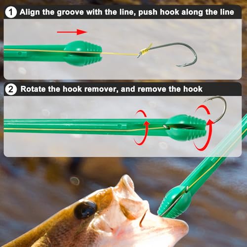 SNAIL TRAIL Fish Hook Remover Tool - Suitable for Most Types of Lures. Fishing Pliers for Fishhook Removal, Saltwater Dehooker Gear, Gifts for Beginners & Pro Fisherman - color: 4pcs