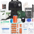 Ifak Trauma Kit, 74 Piece Upgrade Tactical First Aid Supplies, Molle Ifak Pouch Rip Away Refill Supplies for Survival Camping Hiking Travel - color: Black