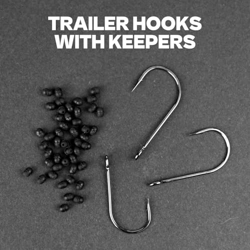 50pcs Trailer Fishing Hooks for Short Strikes – 1/0, 2/0, 3/0 with Beads - Pair with Spinnerbait, Flipping Jig, Jig Head etc. - size: 3/0 - 50Pack