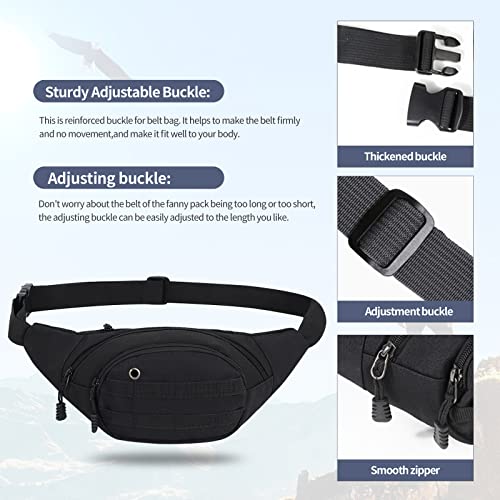 Crossbody Fanny Pack for Men&Women,Large Waist Bag & Hip Bum Bag with Adjustable Strap for Outdoors Workout Traveling Casual Running Hiking Cycling - color: Army Green Digital