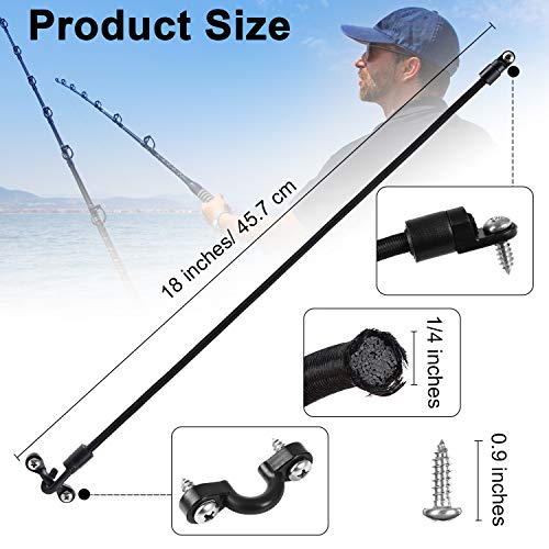 4 Pieces Rod Strap Holder Deck Mount Connector Mount Rod Strap Hold Down for Boat Kayak Boat Fishing(18 Inch) - size: 18 Inch