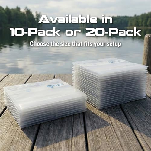 Reaction Tackle Clear Bait Bags for Soft Plastics, Resealable Fishing Organizer Pouches with Write On Label Area, Tear Resistant Storage for Lures, Worms, and Terminal Tackle, 10-Pack - size: 10-Pack