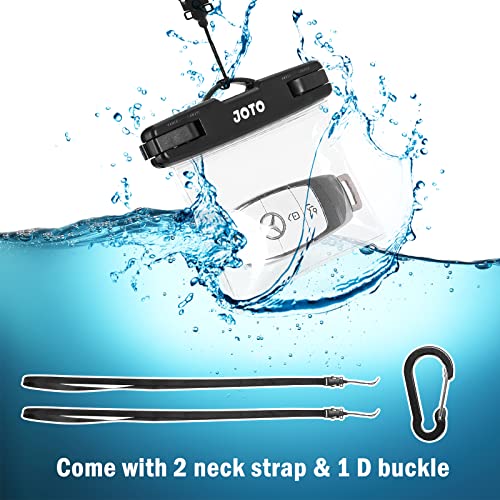 JOTO 2 Pack Waterproof Car Key FOB Case with Lanyard for Swimming Surfing, Small Waterproof Wallet Dry Bag for Money Credit ID Card Cash Coins -Black - color: Black
