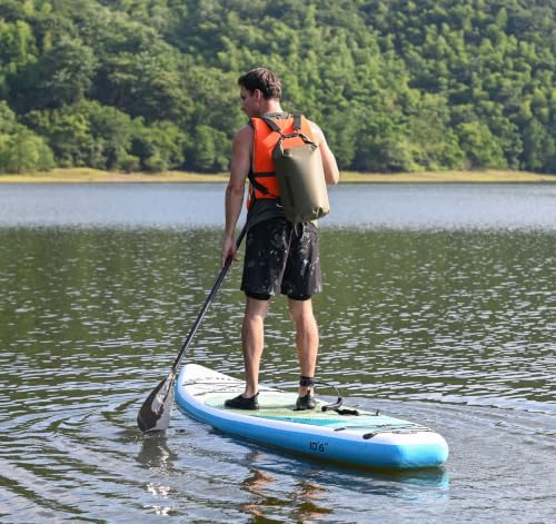 MARCHWAY Floating Waterproof Dry Bag Backpack 5L/10L/20L/30L/40L, Roll Top Sack Keeps Gear Dry for Kayaking, Rafting, Boating, Swimming, Camping, Hiking, Beach, Fishing - color: Army Green, size: 10L