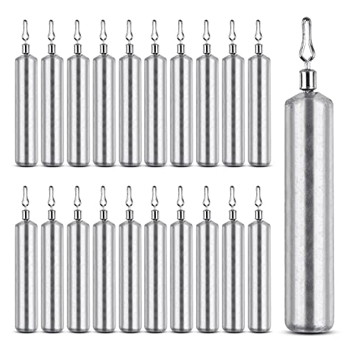 Drop Shot Weights Fishing Sinkers 25pcs Lead Drop Saltwater Fishing Weight Freshwater Drift Sinker Free Rig Fishing Weight Bass Rig Cylinder Removable Catfishing - size: Size6 (3/4oz.) 25 pcs