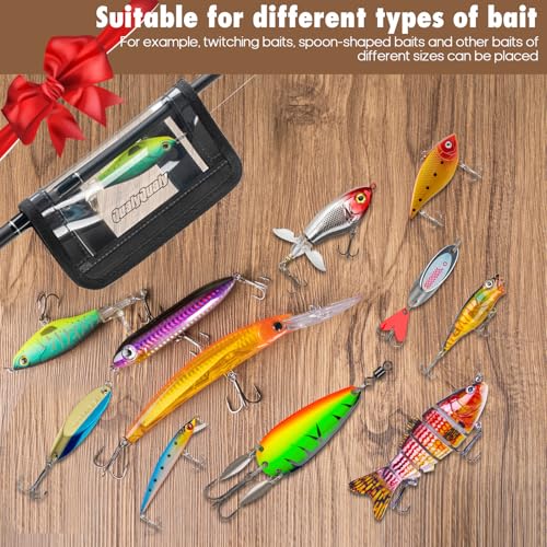 QualyQualy Fishing Lure Wraps Clear Lure Covers, 6''-9.5'' Fishing Hook Covers Keeps Fishing Safe for Rod Easily See Bait Storage Protector PCV Bait Cover