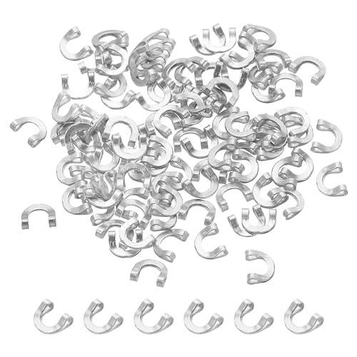 PATIKIL Fishing Spinner Clevis, Easy Spin U-Shaped Brass Links for Lure Fishing Spoon Spinnerbait Inline Parts Accessory - color: Silver Tone, size: 0.17"