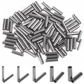 SILANON Fishing Crimp Sleeves, 100pcs Single Barrel Crimp Sleeves Brass Copper Crimping Sleeves Tubes Fishing Line Crimps Tube Connector Wire Leader Rigging Tackle - size: 100pcs-1.8mm Inner Dia
