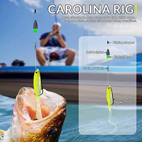 THKFISH Fishing Weights Sinkers Set, 28PCS Fishing Sinker Drop Shot Weights Kit,Drop Shot Rig Wacky Hooks for Saltwater Freshwater Bass Fishing - size: F-123pcs-Tackle Kit