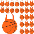 Shihanee 24 Pcs Basketball Gift Bags Basketball Treat Bags with Handle Sports Theme Party Goodie Candy Non Woven Bag for Sport Game Theme Party Favor - style: Basketball