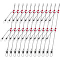 Narcissus Double Drop Saltwater Fishing Rig – Mono 2 Hook Bottom Rigs with Swivels & Snaps, Pre-Tied Surf Pier Boat Leader Line for Snapper, Bass, Mackerel, Catfish - color: Double Drop Rig-12Pack- Black