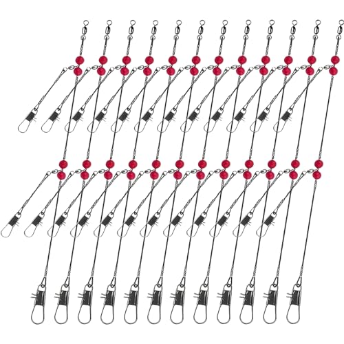 Narcissus Double Drop Saltwater Fishing Rig – Mono 2 Hook Bottom Rigs with Swivels & Snaps, Pre-Tied Surf Pier Boat Leader Line for Snapper, Bass, Mackerel, Catfish - color: Double Drop Rig-12Pack- Black