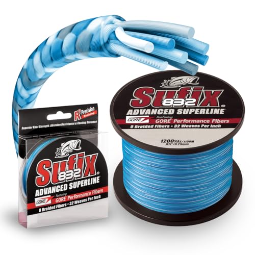 Sufix 832 Braid Line-1200 Yards - color: Coastal Camo, size: 30 lb