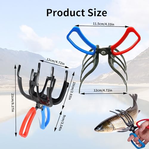3 Fish Claw Gripper, Fishing Pliers, Fish Gripper, Metal Control Clamp Tong Tackle Tool, Multi-Functional Light Weight Accessories - color: 3 Claw*1