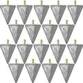 Shimeyao 18 Pieces Pyramid Sinkers Fishing Weights Triangle Fishing Sinkers Rig Pyramid Sinker for Ocean Saltwater Surf Bass Casting Gear Tackle - size: 5 oz