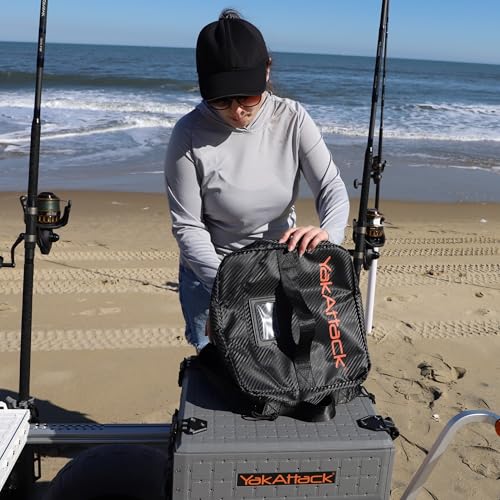 YakAttack 12” x 12” HD Bait Binder | Soft Bait Organizer & Fishing Lure Storage Case | Compact Tackle Bag for Plastics & Tools | Heavy-Duty Design for Kayak & Boat Anglers | Fishing Gear Holder - size: 12" x 12"