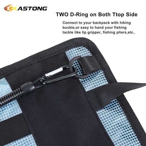 Fishing Lure Stroage Bag Covenient 6 Pocket Large Capacity PVC Heavy Duty Protective Cover Durable Fishing Bag for all Fishing Bait Trolling Fishing Lure Wraps Box for Saltwater (1pc, Blue) - color: Blue