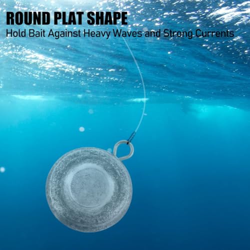 Dr.Fish Fishing Coin Sinkers Lead Fishing Weights Disc Weights No Roll Freshwater Saltwater River Bank Surf Fishing Catfishing - size: 6oz/5 Pack