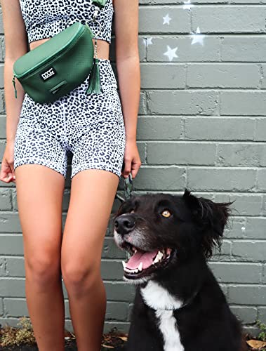 DOOG Neosport Dog Walking Fanny Pack - Waterproof Treat Pouch & Waste Bag Holder - Hands-Free Belt Bag for Training, Hiking & Outdoor Adventures - Green - color: Green