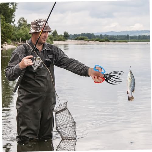 BESPORTBLE 3 Claw Fish Gripper, 2Pcs Metal Fishing Pliers Gripper Multifunctional Fish Control Clamp Fish Grabber Tool for Catch Most Freshwater Fish Fishing Accessories