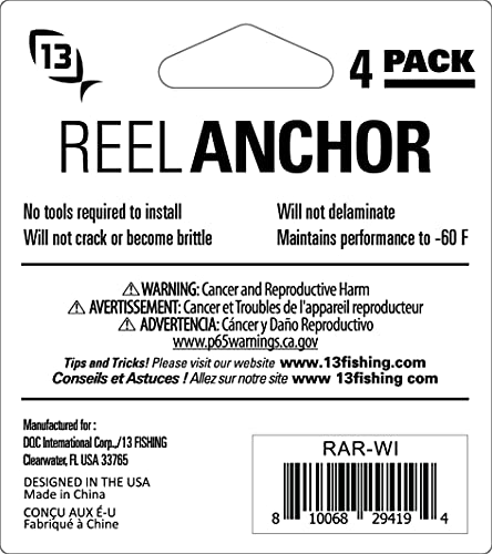 13 FISHING - Ice Reel Anchor Wrap Bands - color: White