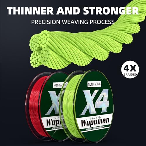 Braided Fishing Line 4 Strands (Non-Fading) Super 100% PE （LBS:6/8/10/15/20/30/40/50/60/70/80/90/100/130/150/200(150M 300M 500M 1000M) - color: Moss Green, size: 15LB 300M 328Yards