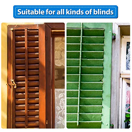 Jetec 40 Pieces Plantation Shutter Repair Kit Replacement Louvers Staples Window Blind Tilt Rod Operable Plantation Silver Missing Metal Indoor Louver Staples Tools Repair(0.6 x 0.19) - size: 0.6 x 0.19"