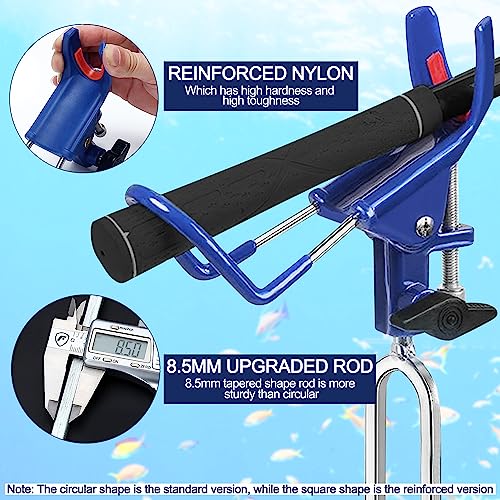 LBW Fishing Rod Holders for Bank - Fishing Pole Holders for Ground, Shore, Beach 360 Degree Adjustable Rod Holders 2 Pack - style: Reinforced Nylon - Basic
