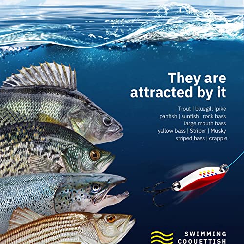 THKFISH Fishing Lures Fishing Spoons Lures Trout Lures for Trout Pike bass Crappie Walleye 3.5g(1/8oz) 5.5g(1/5oz) 7.5g(1/4oz) 10.5g(3/8oz) 14.5g(1/2oz) 21.5g(3/4oz) 5pcs - color: Color A, size: 1/4oz 5pcs