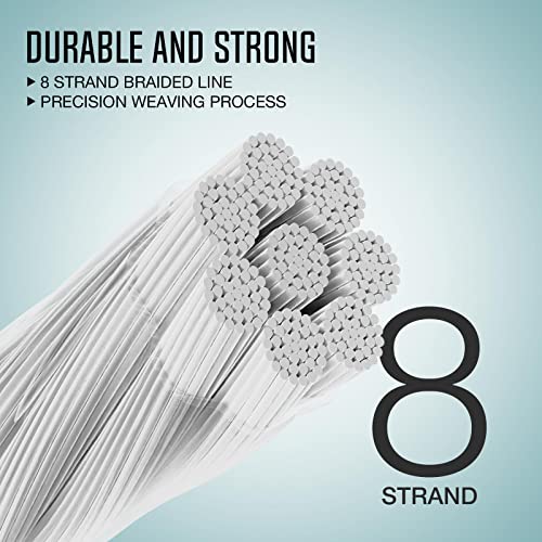 Piscifun Fly Line Backing, Braided Fly Backing Line - color: White, size: 30lb/100yd