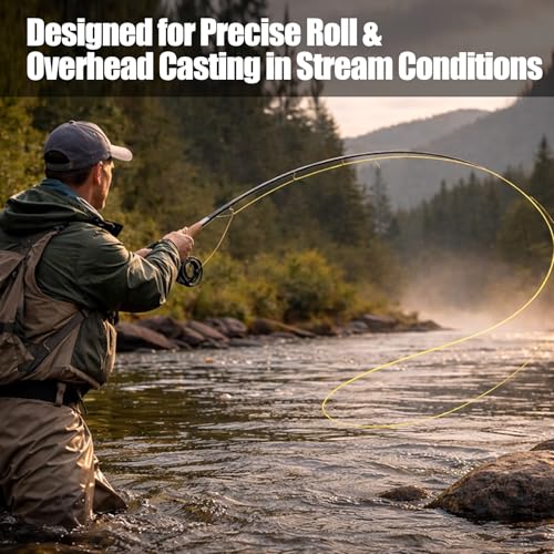 Aventik Trout, Trout Boost, Single Hand Spey, Floating Fly Fishing Line Freshwater Fishing, Smooth Accurate Casting, Easy Roll Casting, 100FT with Welded Loops - color: P/M Green Single Hand Spey, size: 8F